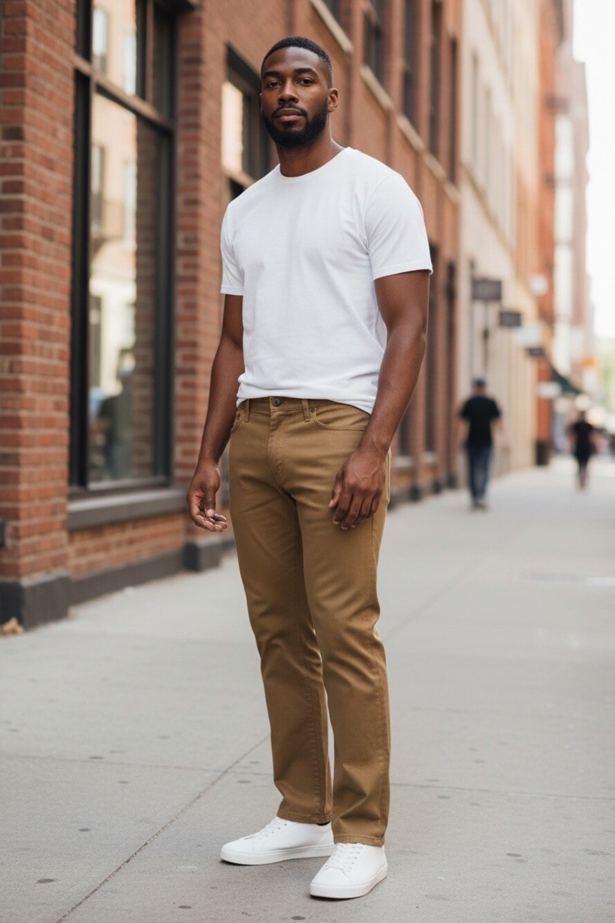 Men's Levi's® 513™ Slim Straight Stretch Jeans 38x32 Dark Khaki New With Tags.